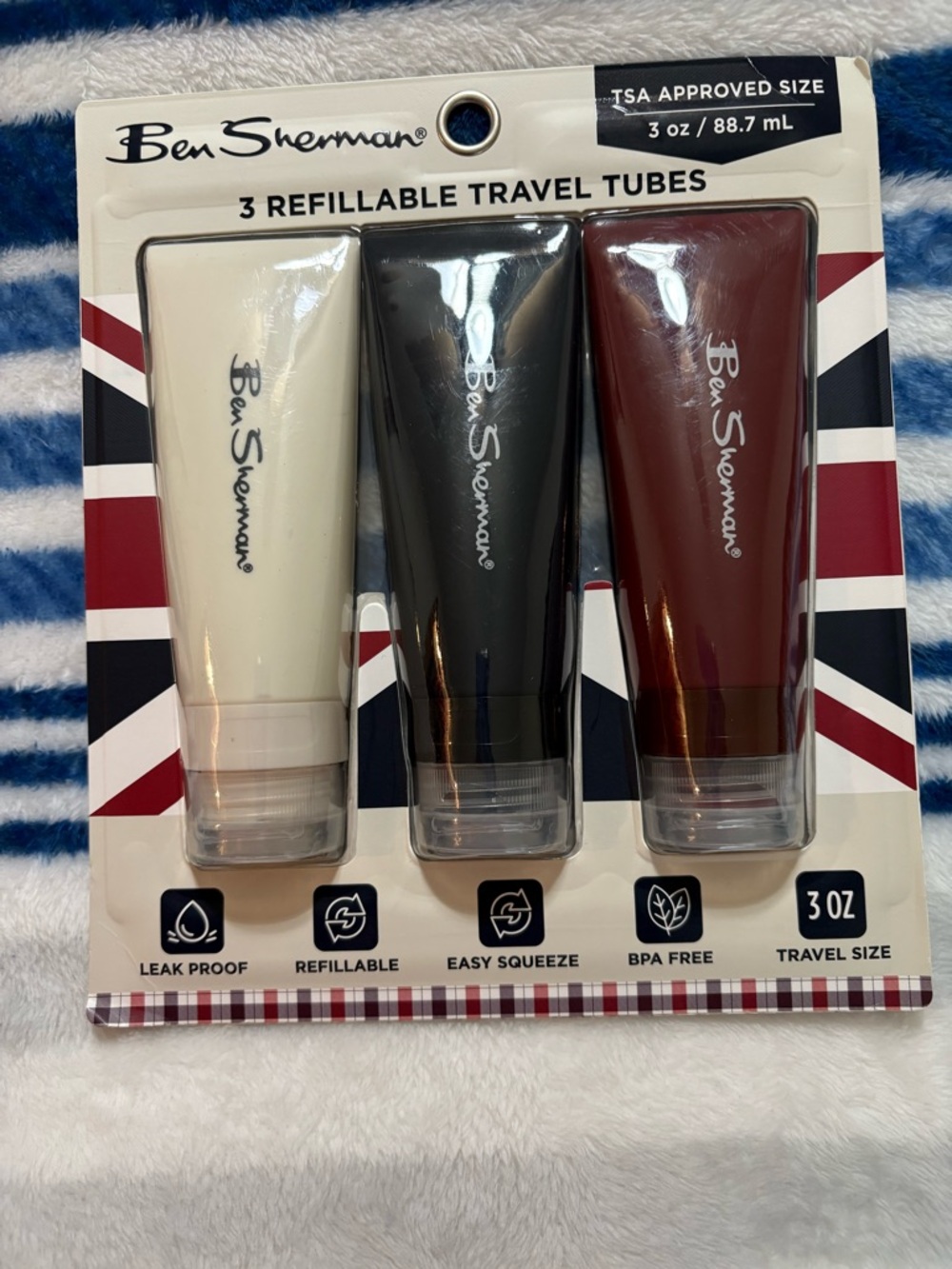 New Ben Sherman refillable travel tubes 3oz